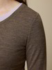 Langarmshirt aus Bio Wolle, walnuss melange