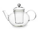 Teekanne mit Sieb und Kugeldeckel, Borosilikatglas
