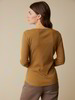 Langarmshirt aus Bio Baumwolle/Wolle, bronze melange