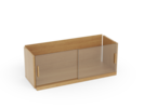 Regal Quintum Schiebetüren-Set Glas, Eiche