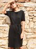 Kleid-Leinenjersey, schwarz