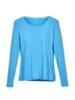Shirt Langarm, kobaltblau