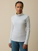 Rollkragenshirt aus Bio Baumwolle/Wolle, eisblau