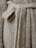 Strickmantel aus Alpakawolle und Bio-Baumwolle, strick steingrau mouliné