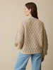 Pullover aus Alpakawolle und Bio-Baumwolle, strick sand/eisblau