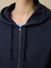 Sweatjacke aus Bio-Baumwolle, navy