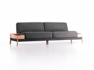 Sofa Alani, B252xT94xH82 cm, Sitzhöhe 44 cm, Buche, mit Bezug Wollstoff Kaland Schiefer