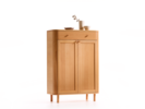 Schrank Tonda 2-türig mit 1 Lade, Holz, Buche