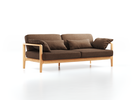Einzelsofa Linera, breit, Wollstoff Stavang Torf (64), Buche