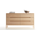 Sideboard Tenso mit 6 Laden, Esche