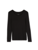 Langarmshirt aus Bio-Baumwolle, schwarz