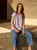 Shirt-kurzarm, flieder & Culotte hellblau denim