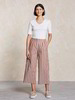 Hose-Culotte-gestreift, streifen pflaume