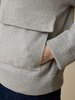 Strickjacke aus BIo-Baumwolle und Wolle, grau melange