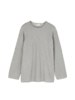 Pullover aus Bio-Baumwolle und Wolle, grau melange