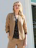 Strickjacke-Struktur, camel & Wickelshirt, pinselstrich blau