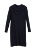 Strick Kleid mit Kapuze, dunkelblau, Rückseite