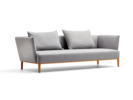 Lorea 3er-Sofa, Buche, mit Bezug Wollstoff Kaland Kiesel