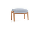 Hocker Ketil, Wollstoff Elverum Blaugrau (83), Eiche