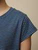 Schlafshirt aus Bio-Baumwolle, blau/natur melange ringel