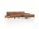 Lounge-Sofa Alani, B 300 x T 179 cm, Liegeteil rechts, Sitzhöhe in cm 44, mit Bezug Wollstoff Stavang Haselnuss (65), Eiche