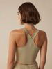 Yogatop aus Bio Baumwolle, light khaki