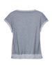 Shirt-Kurzarm, rippe hellblau/dunkelblau