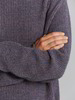 Pullover-Intarsia, blauquarz mouliné