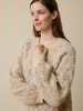 Pullover aus Alpakawolle und Bio-Baumwolle, strick sand/eisblau
