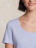 Shirt-Kurzarm-Flamé, lavendel blau