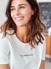Yoga-T-Shirt-Schriftzug, weiss