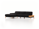 Lounge-Sofa Alani, Liegeteil links, B 300 x T 179 cm, Sitzhöhe in cm 44, mit Bezug Wollstoff Stavang Mocca (63), Buche