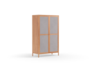  Kleiderschrank Tenso 2-türig, Wollstoff Elverum Mocca, Kernbuche