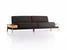 Sofa Alani, B252xT94xH82 cm, Sitzhöhe 44 cm, Eiche, mit Bezug Wollstoff Stavang Schiefer