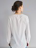 Bluse mit Ballonärmel, weiss