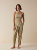 Yogatop aus Bio Baumwolle, light khaki