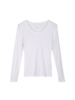 Langarmshirt aus Bio-Baumwolle, weiss