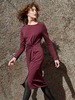 Kleid Langarm, 22 burgund