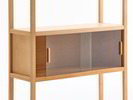 Regal Quintum Schiebetüren-Set Glas, Buche