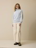 Pullover aus Bio-Baumwolle und Wolle, eisblau mouline