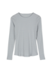 Langarmshirt aus Bio Baumwolle/Wolle, 31 eisblau