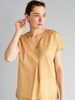 Bluse-Kimono bedruckt, minimal druck curcuma