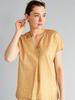 Bluse-Kimono bedruckt, minimal druck curcuma