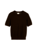 Kurzarmpullover aus Yakwolle, 67 espresso