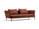 Lorea 3er-Sofa, Eiche, mit Bezug Wollstoff Kaland Ziegel