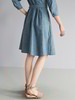 Kleid, denim chambray