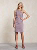 Kleid-Leinenstretch, pflaume
