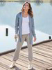 Yoga-Jacke, taubenblau & Yoga-Hose, grau melange