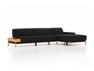 Lounge-Sofa Alani, B 340 x T 179 cm, Liegeteil rechts, Sitzhöhe in cm 44, mit Bezug Wollstoff Kaland Schiefer (67), Buche