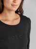 Message-Shirt-Langarm, schwarz